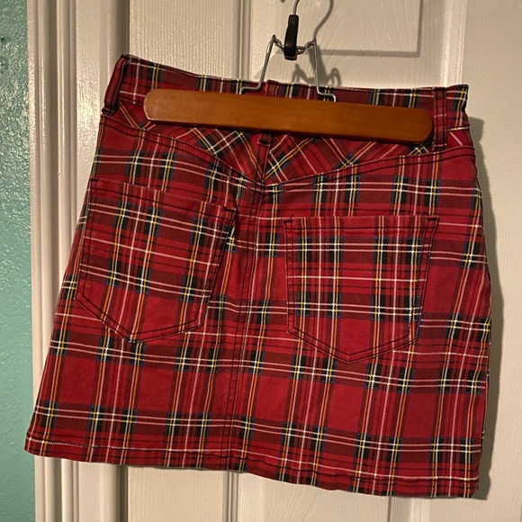 Red Plaid Skirt - Picture 2 of 2